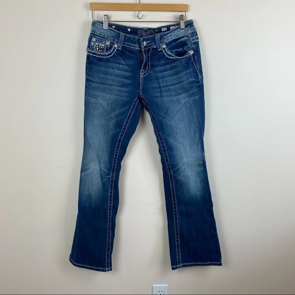 Miss Me Low Rise Embellished Easy Boot Cut Jeans - Picture 3 of 6